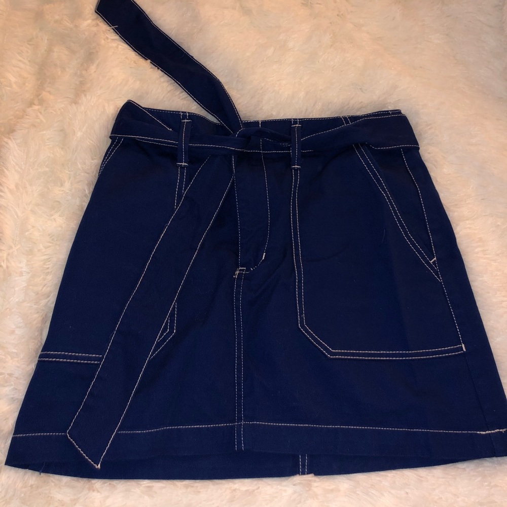 Skirt With Sewn Detailing